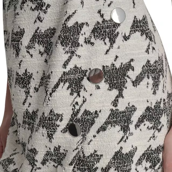 DKNY Elegant Black and White Houndstooth Dress - Picture 6 of 7